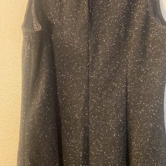 Old Navy Dress Sz L Black White Sleeveless Fit and Flare Textured Stretch Knit - Picture 8 of 10